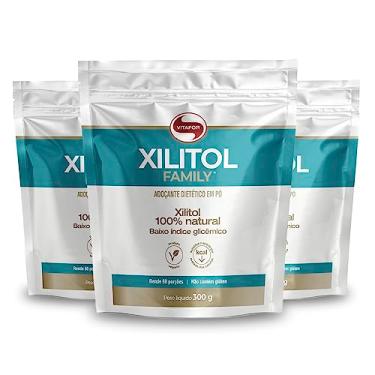 Imagem de Kit 3 Xilitol Family Vitafor 300g
