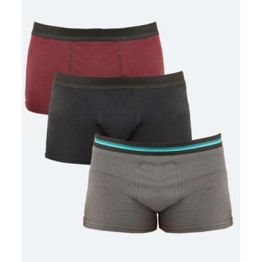 Imagem de Kit 3 Cuecas Boxer Masculina MR-24028, Cinza, G