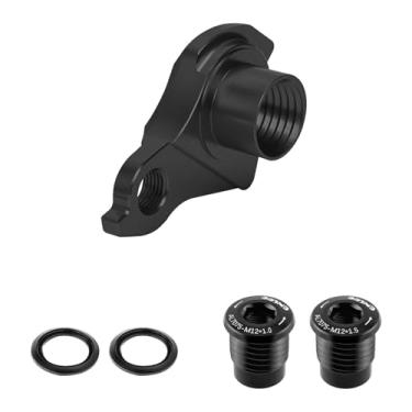 Imagem de Pegciuho Gancheira Traseira para Bicicleta, Acessório de Ciclismo, Peça de Reposição com Parafusos para Bicicletas de Montanha, Preto, Tamanho real