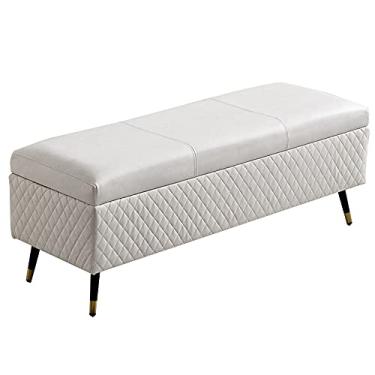 Imagem de FAMEOYA Armazenamento dobrável de segurança contra incêndio otomano tecnologia de armazenamento em massa caixa de armazenamento para pés banco de troca de sapatos para sala de estar entrada quarto com