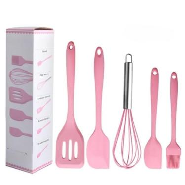Imagem de Utensilios para Cozinha Conjunto 12 Peças - Espatula de Silicone e Colher de Silicone para Cozinha, Cabo de Madeira, Adaptável a Panelas Antiaderentes, Ideal para Uso Doméstico