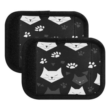 Imagem de Qilmy Linda alça de bagagem de gato, pacote com 4 identificadores de bagagem, etiqueta de alça confortável, capa para carrinho de bebê, mala de viagem, acessórios de viagem de avião30