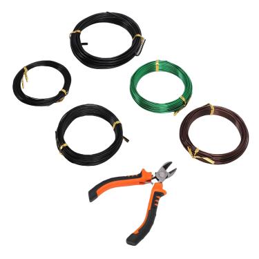 Imagem de SPYMINNPOO Fios de Bonsai, Kit de Ferramentas de Fio de Treinamento de Alumínio de 5 Rolos Com Conjunto de Cortador 1.0mm 1.5mm 2.0mm Vários Tamanhos para árvores de Bonsai Jardim Diy