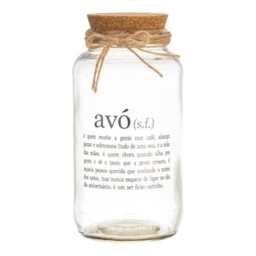 Imagem de Pote De Vidro Hermético 750ml Com Tampa De Rolha Para Armazenar Temperos Biscoitos Artesanato(Avó)