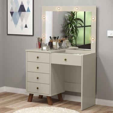 Imagem de Penteadeira Camarim Com 05 Gavetas Mel Off White Patrimar
