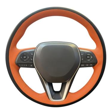 Imagem de MEWANT Capa de volante costurada à mão para Toyota Camry 2018-2019/Toyota Avalon 2019/Toyota Corolla 2019-2020/Toyota RAV4 2019 acessórios de volante