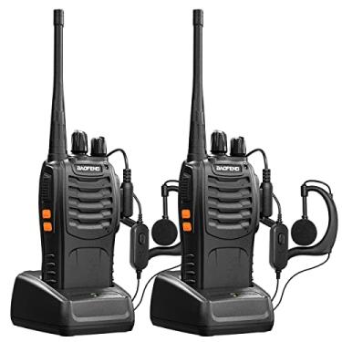 Imagem de BAOFENG Walkie Talkies Bf-888S Rádios Bidirecionais Recarregáveis para Adultos Comunicador Portátil de Longo Alcance Interfone Uhf Profissional Conjunto de 2 Unidades Walky Talky com Fone de Ouvido, B