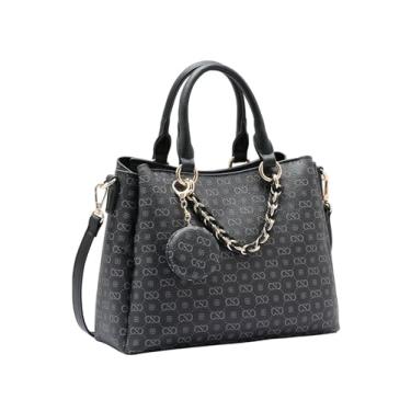 Imagem de Bolsa Sofisticada e Versátil Monograma Elegance Chenson - Preto 3485403