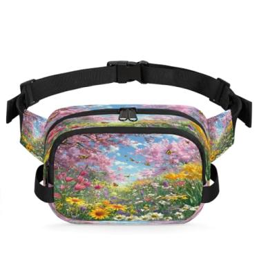 Imagem de Pochete abstrata de mármore cinza para mulheres e homens com alça ajustável, bolsa transversal, bolsa de peito, bolsa tiracolo, Cor 8