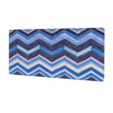 Imagem de Tapete de mouse retrô asteca étnico grande à prova d'água com protetor de mesa estendido para computador, base de borracha antiderrapante para escritório, computador, teclado, laptop e mesa de casa