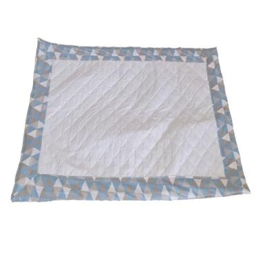 Imagem de Tapete Higiênico Pet Impermeável Grande Reutilizável, Lavável, Microfibra, 70x100cm, Base Matelada (Luck Azul, Grande)