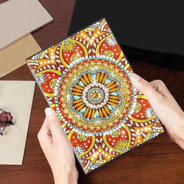 Imagem de Kits de caderno de arte de diamante para adultos, diário de pintura de diamantes A5 e suprimentos de caderno de esboços DIY, presente de arte de pedra 5D para iniciantes amantes de artesanato