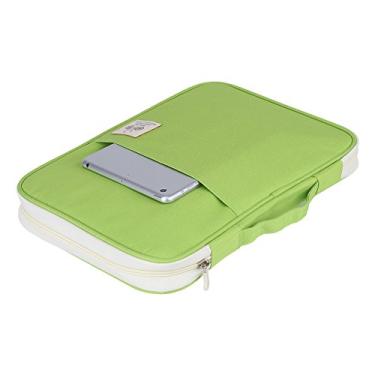 Imagem de ZJchao A4 Document Bag File Pasta Portfolio Organizer Zippered Case Com Multi Pocket for Documents Notebooks Viagem de Negócios para Móveis (Verde de grama)