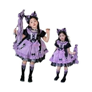 Imagem de Vestido De Princesa Kawaii Kuromi Lolita Para Crianças, Fantasia De Ve