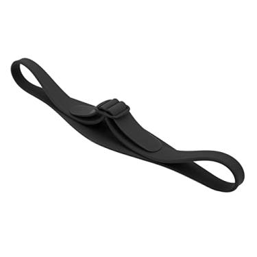 Imagem de Cryfokt Modelo de Barbear Com Decote Ajustável Guia Conveniente de Corte de Cabelo para Adultos e Crianças, Faixa de Corte de Cabelo de Silicone Portátil para Vários Estilos e Viagens (Preto)