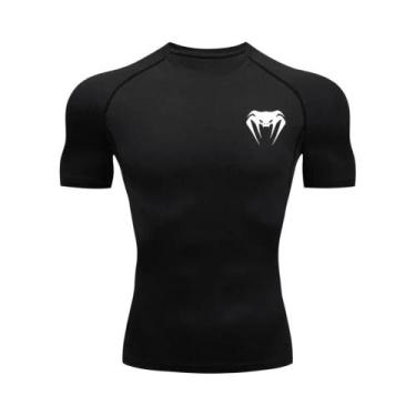 Imagem de Camiseta De Compressão Masculina De Secagem Rápida, Manga Curta, Para 