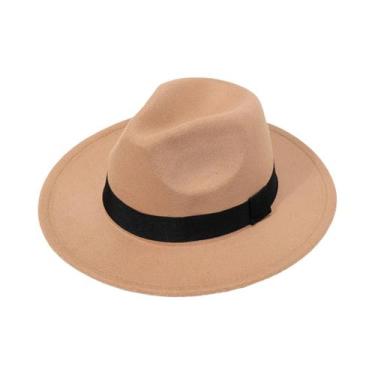 Imagem de Chapéus Jazz De Lã Unissex Com Aba Larga Estilo Inglês Outono Inverno 