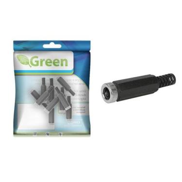 Imagem de 10X Peças Plug P4/J4 Fêmea 2.5 X 5.5X9Mm Com Rabicho - Green