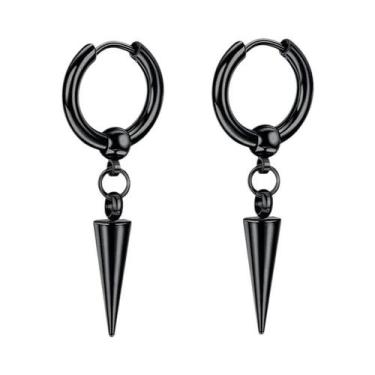 Imagem de Brincos De Argola Cruzados Em Aço Inoxidável Preto, Prata E Dourado Co