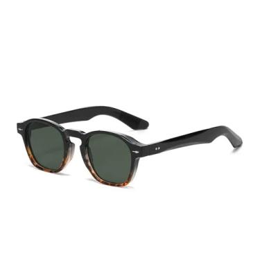 Imagem de Óculos de Sol UV400 - Rebites Estampa Leopardo Transparente Estilo Punk para Homens e Mulheres, Esportes ao Ar Livre, Corrida, Ciclismo, Leopardo Preto e Verde