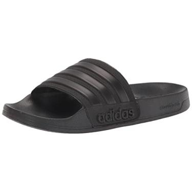 Imagem de adidas Sandália de banho unissex para adultos Adilette, Núcleo preto/núcleo preto, 6