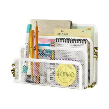 Imagem de Organizador De Mesa Em Malha Metálica Pequeno Para Correspondência, Su
