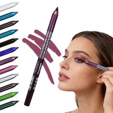 Imagem de Delineador à prova d'água, à prova de manchas, gel colorido cremoso delineador líquido, enchimento de meia para mulheres (roxo)