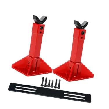 Imagem de oshhni Suporte de macaco para carro RC em miniatura, ornamento autêntico pintado à mão, ferramenta de reparo para manutenção de veículos 1/10 e 1/8, Vermelho