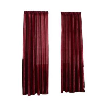 Imagem de Cortina De Pólo De Cetim Em Cor Sólida Para Decoração De Sala De Estar