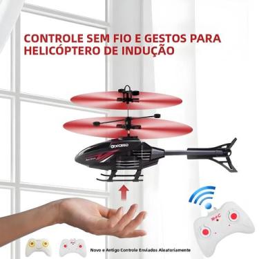 Imagem de Helicóptero RC Com Controle Por Gestos, 2 Canais, Suspensão, Indução, 