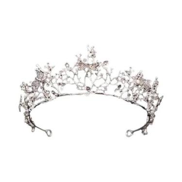 Imagem de Tiara De Cristal Com Strass Prata Para Mulheres, Coroa De Princesa, Ac
