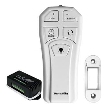 Imagem de Controle Remoto Para Ventilador De Teto E Lâmpada PT-355 Branco Protection Compatível Com Alexa