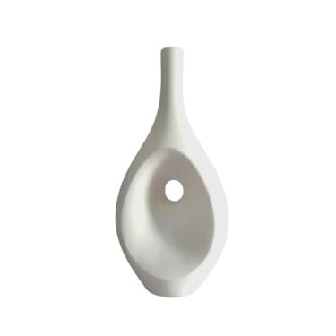 Imagem de Kuntesetty Vaso de Flores Decorativo, Arte em Vaso, Arranjo de Flores Secas, Peça Central para Lareira, Cabeceira, Entrada, Decoração de, Branco, S