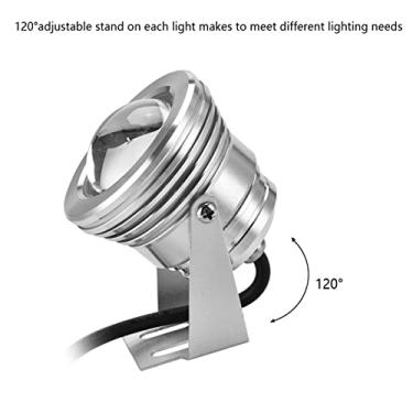 Imagem de Generic Refletor Led para Aquário Subaquático Rgb, Lâmpada Premium de 10w, Alumínio, Tanque de Peixes, Piscina, para Terra e Subaquático, 1 Peça (concha de prata)