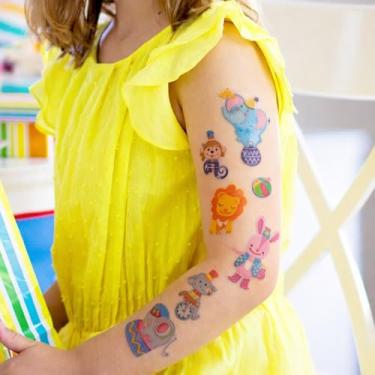 Imagem de Tatuagens temporárias para crianças – 10 folhas de adesivos de desenho à prova d'água com designs de estilo misto, lembrancinhas de festa divertidas para meninos e meninas