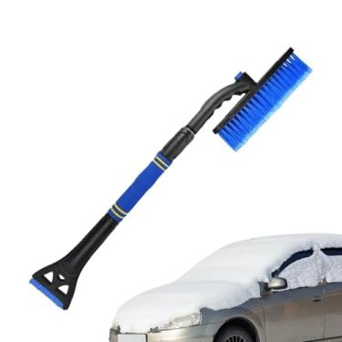 Imagem de Escova de neve de , ferramentas de limpeza extensíveis de cabeça rotativa - Escova de neve extensível e raspador de | para trailer, caminhão, sedan, veículo, inverno, frio, para- , vidro