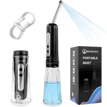 Imagem de Brarvagur Bidê portátil atualizado 2026 para viagens – Pulverizador portátil elétrico de alta pressão, 380 ml, recarregável 800 mAh alimentado por bateria, para mulheres, homens e bebês
