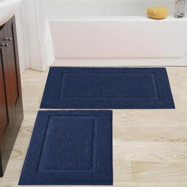 Imagem de Juego de 2 Alfombrillas de Baño Antideslizantes SHACOS de Microfibra 5