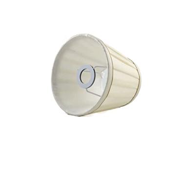Imagem de pcagfaajmh Abajures modernos de 15,5 cm para luz, capas de lâmpada e persianas, faça você mesmo, furo de 3 cm, abajur E14 (bege) (bege)