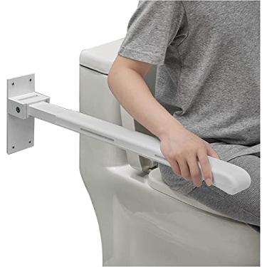 Imagem de Trilho de segurança dobrável para banheiro, alça de chuveiro, barra de apoio, trilhos suspensos para deficientes, banheiro para idosos bariátricos grávidas deficientes