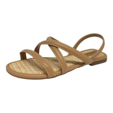 Imagem de Sandália Rasteirinha Feminina Conforto Estilo Tressê Moleca-Feminino