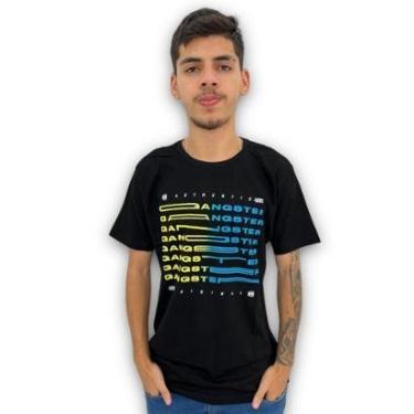 Imagem de Camiseta Gangster Masculina Estampada Original Moda Verão-Masculino