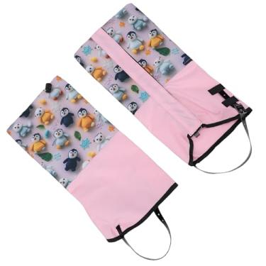 Imagem de Matybobe Polainas de Neve Infantis Ajustáveis, Capas para Pernas à Prova de Chuva e Desenhos Animados para Aventuras Ao Ar Livre (Estilo pássaro antártico que não voa)