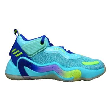 Imagem de adidas Tênis de basquete unissex adulto D.O.N. edição 3, Pulse Aqua/Azul ousado/Ciano brilhante, 12 Women/11 Men