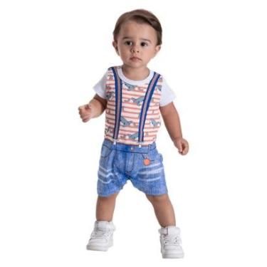 Imagem de Macaquinho com Suspensório Estampado - Patota Toda-Masculino