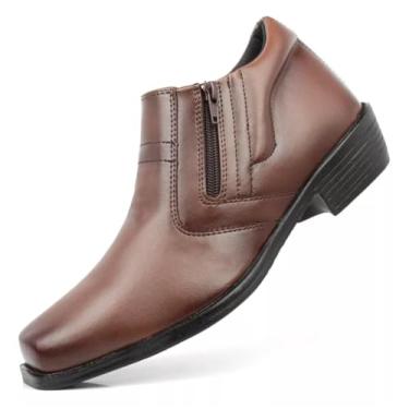 Imagem de Bota Social Masculina Zíper Cano Baixo Moderna Confortável - Bota Calce Facil (Cappuccino, BR, Adulto, Numérico, 39)