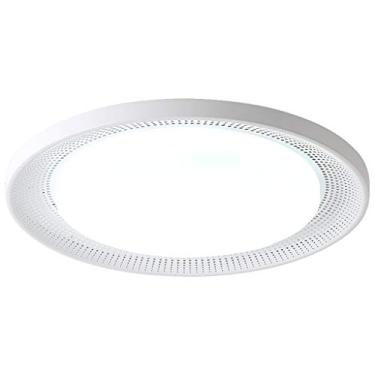 Imagem de Luminária de teto LED redonda, moderna e simples, em acrílico, para sala de estar, sala de jantar, escritório, quarto ou quarto infantil. Lustre com regulagem contínua de intensidade de luz,