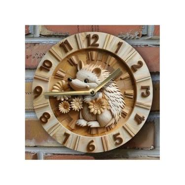 Imagem de KEG801302 Relógio de parede decorativo com design original - perfeito para decoração de cozinha e presente de dia dos namorados, decoração de sala de estar, relógio de parede