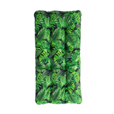 Imagem de Almofada de Luxo 120x60cm - Tamanho Grande para Cadeira, Pallet, Poltrona, Sofá e Namoradeira, Confortável para Descanso Premium, Durável e Decorativa (Flor Verde)