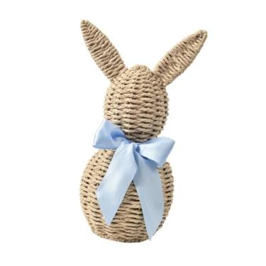 Imagem de IEUDNS Enfeite de da Páscoa em Tecido: Fofo, Artesanal, Presente Criativo, Decoração de Mesa, Decoração de Páscoa para Prateleira, Sala de, Azul